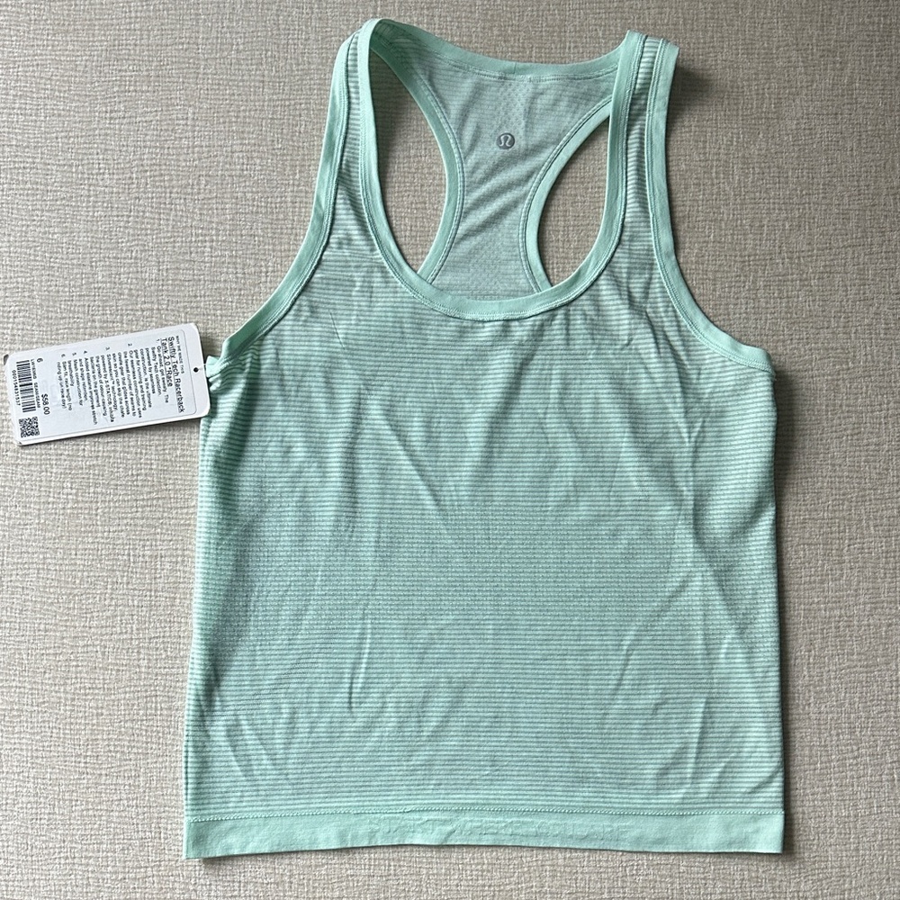 lululemon Mint Green Racerback Tank Top